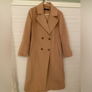 Women’s Double-Breasted Tan Coat